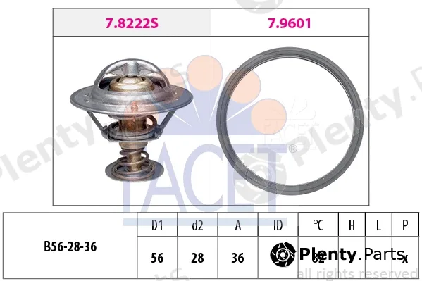 Facet 7.8728 — Thermostat, coolant Made in Italy - OE Equivalent