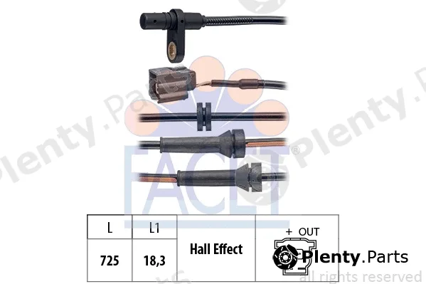Facet 21.0236 — Sensor, wheel speed Made in Italy - OE Equivalent