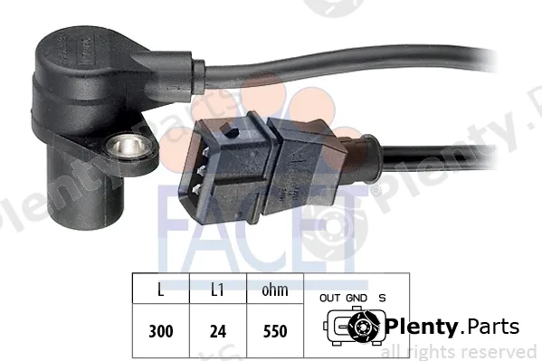 Facet 9.0272 — Sensor, crankshaft pulse Made in Italy - OE Equivalent