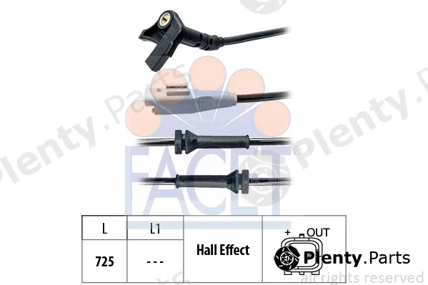Facet 21.0092 — Sensor, wheel speed Made in Italy - OE Equivalent