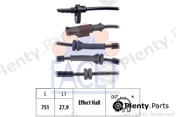 Facet 21.0226 — Sensor, wheel speed Made in Italy - OE Equivalent
