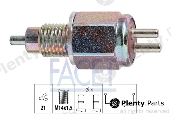 Facet 7.6051 — Switch, reverse light Made in Italy - OE Equivalent