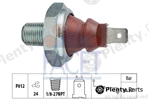 Facet 7.0047 — Oil Pressure Switch Made in Italy - OE Equivalent