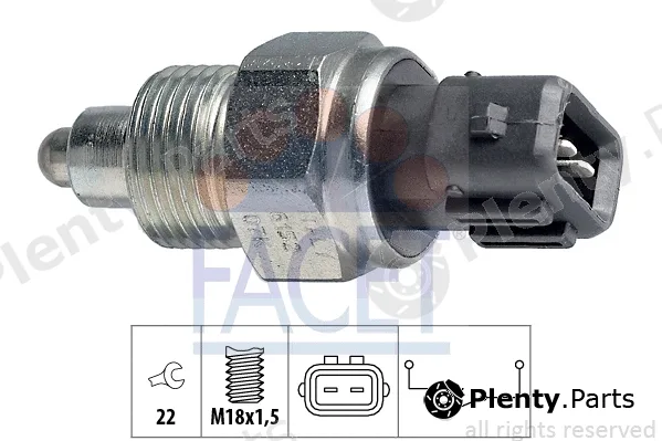 Facet 7.6152 — Switch, reverse light Made in Italy - OE Equivalent