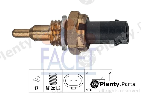 Facet 7.3405 — Sensor, coolant temperature Made in Italy - OE Equivalent