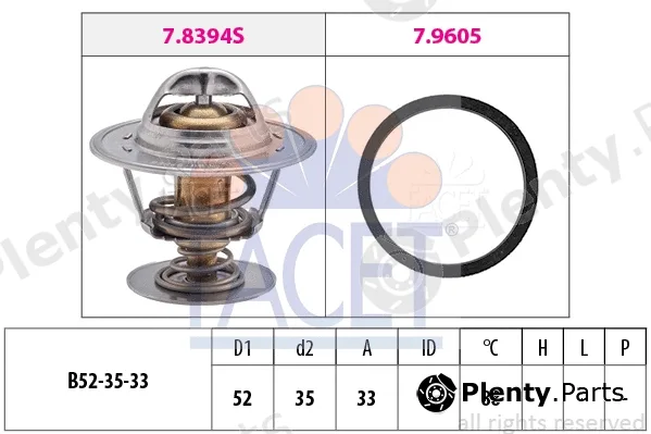 Facet 7.8483 — Thermostat, coolant Made in Italy - OE Equivalent