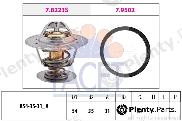 Facet 7.8278 — Thermostat, coolant Made in Italy - OE Equivalent