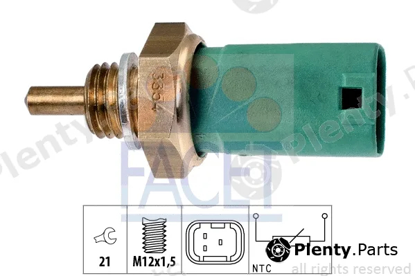 Facet 7.3354 — Sensor, coolant temperature Made in Italy - OE Equivalent
