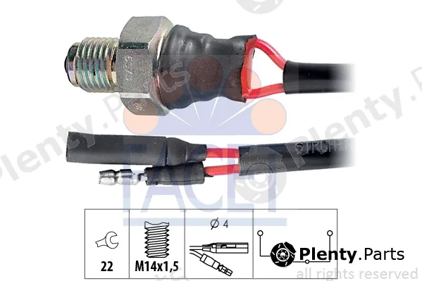 Facet 7.6078 — Switch, reverse light Made in Italy - OE Equivalent