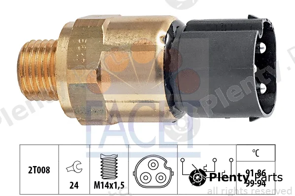 Facet 7.5617 — Temperature Switch, radiator fan Made in Italy - OE Equivalent