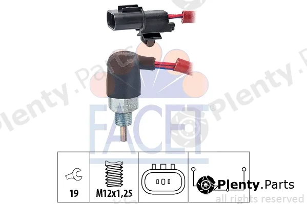Facet 7.6176 — Switch, reverse light Made in Italy - OE Equivalent