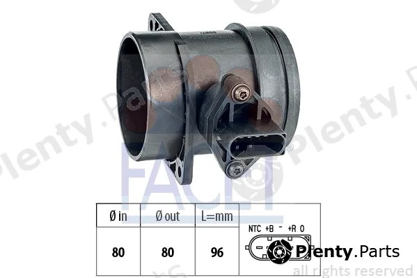 Facet 10.1331 — Mass Air Flow Sensor Made in Italy - OE Equivalent
