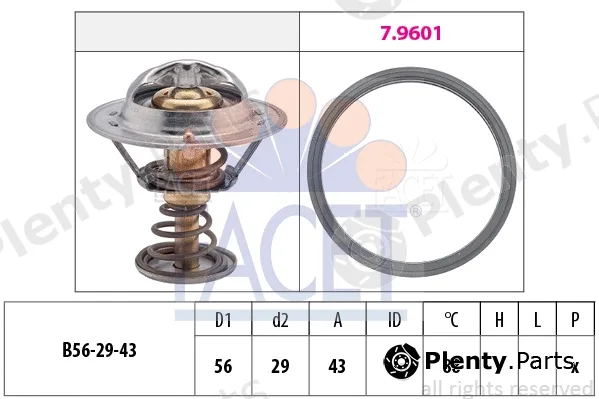 Facet 7.8553 — Thermostat, coolant Made in Italy - OE Equivalent
