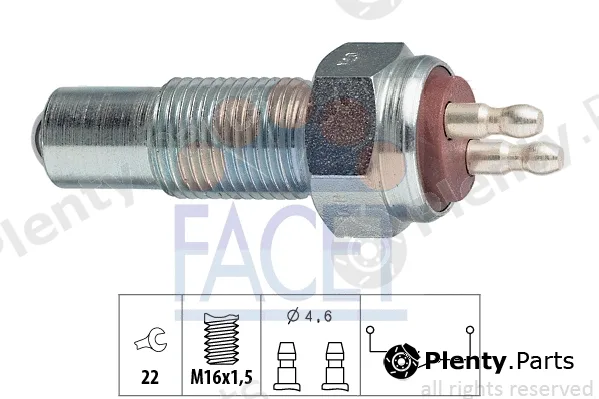 Facet 7.6006 — Switch, reverse light Made in Italy - OE Equivalent
