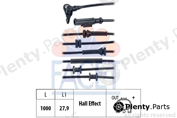 Facet 21.0020 — Sensor, wheel speed Made in Italy - OE Equivalent