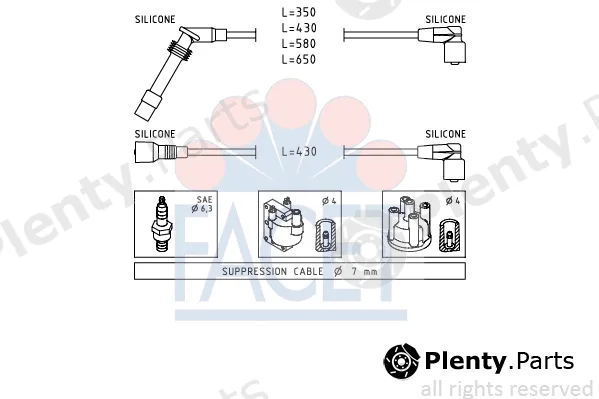 Facet 4.9529 — Ignition Cable Kit Made in Italy - OE Equivalent