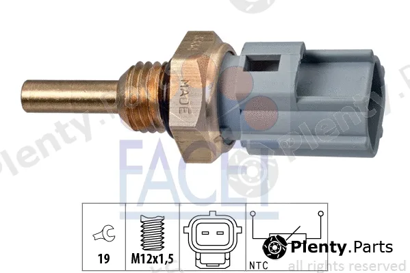 Facet 7.3334 — Sensor, coolant temperature Made in Italy - OE Equivalent