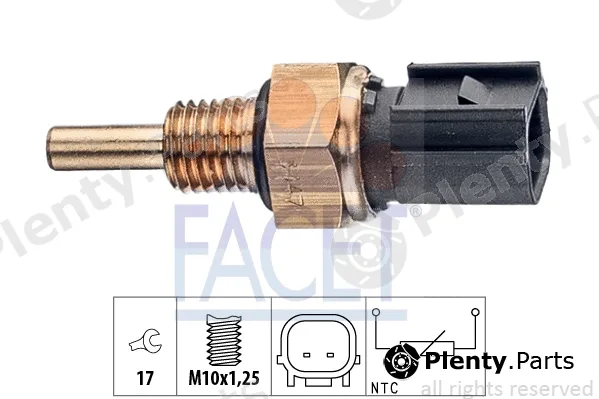 Facet 7.3347 — Sensor, coolant temperature Made in Italy - OE Equivalent