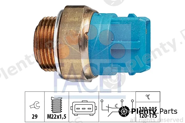 Facet 7.5680 — Temperature Switch, radiator fan Made in Italy - OE Equivalent
