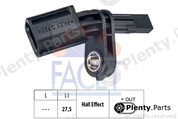 Facet 21.0006 — Sensor, wheel speed Made in Italy - OE Equivalent