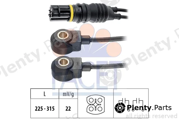 Facet 9.3120 — Knock Sensor Made in Italy - OE Equivalent