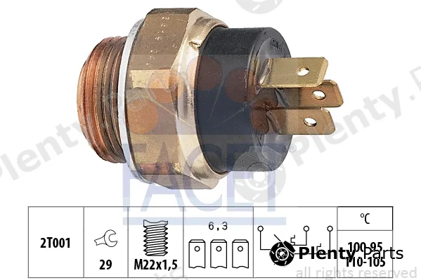 Facet 7.5619 — Temperature Switch, radiator fan Made in Italy - OE Equivalent