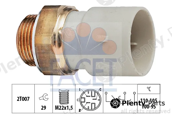 Facet 7.5689 — Temperature Switch, radiator fan Made in Italy - OE Equivalent