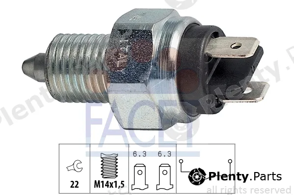 Facet 7.6001 — Switch, reverse light Made in Italy - OE Equivalent