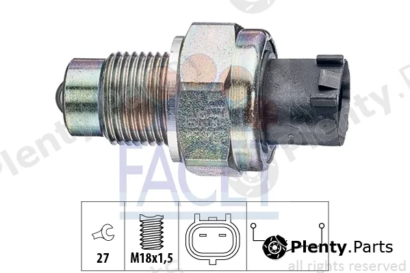 Facet 7.6295 — Switch, reverse light Made in Italy - OE Equivalent