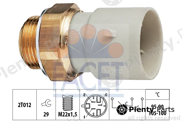 Facet 7.5639 — Temperature Switch, radiator fan Made in Italy - OE Equivalent