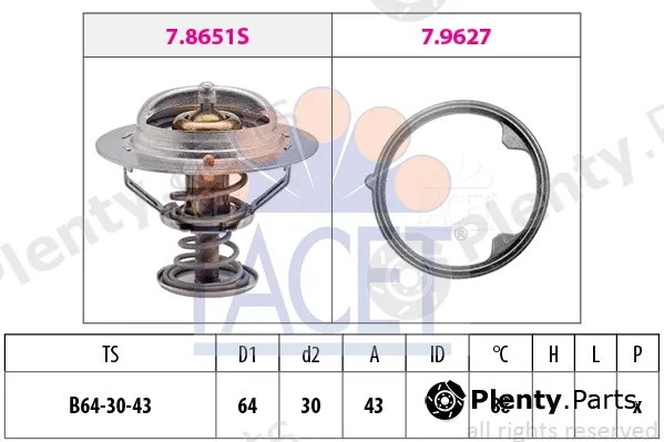 Facet 7.7979 — Thermostat, coolant Made in Italy - OE Equivalent