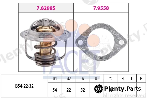 Facet 7.8298 — Thermostat, coolant Made in Italy - OE Equivalent