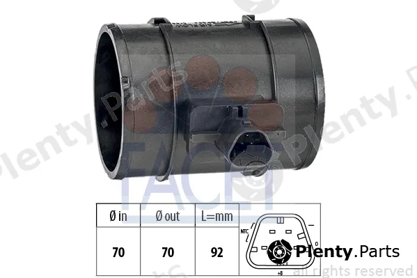 Facet 10.1465 — Mass Air Flow Sensor Made in Italy - OE Equivalent