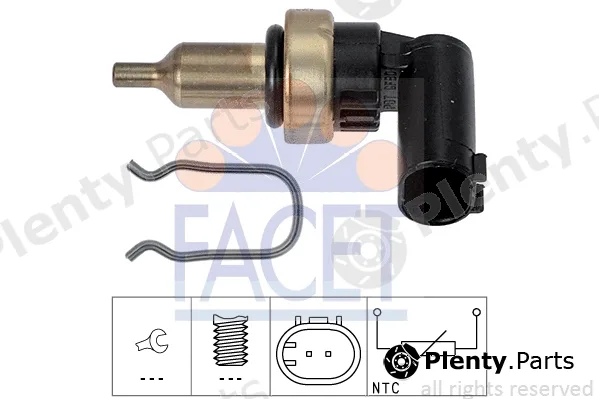 Facet 7.3343 — Sensor, coolant temperature Made in Italy - OE Equivalent