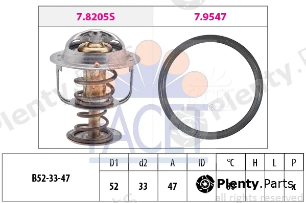 Facet 7.8205 — Thermostat, coolant Made in Italy - OE Equivalent