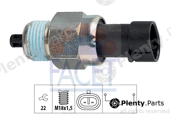 Facet 7.6142 — Switch, reverse light Made in Italy - OE Equivalent