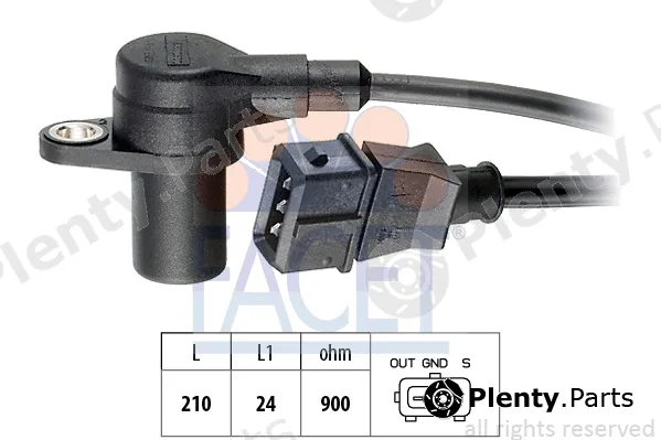 Facet 9.0593 — Sensor, crankshaft pulse Made in Italy - OE Equivalent