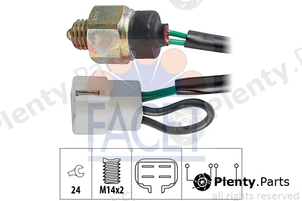 Facet 7.6198 — Switch, reverse light Made in Italy - OE Equivalent