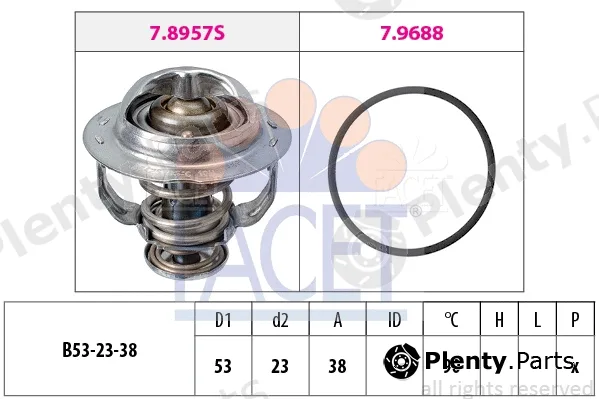 Facet 7.8957 — Thermostat, coolant Made in Italy - OE Equivalent