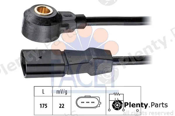 Facet 9.3044 — Knock Sensor Made in Italy - OE Equivalent