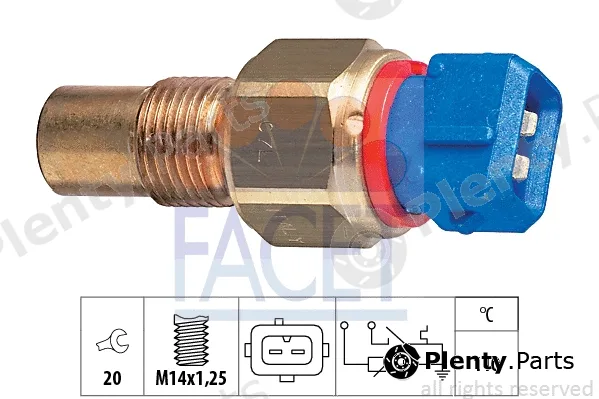 Facet 7.3521 — Sensor, coolant temperature Made in Italy - OE Equivalent