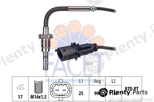 Facet 22.0152 — Sensor, exhaust gas temperature Made in Italy - OE Equivalent