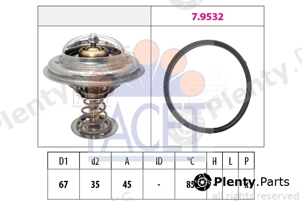 Facet 7.8989 — Thermostat, coolant Made in Italy - OE Equivalent