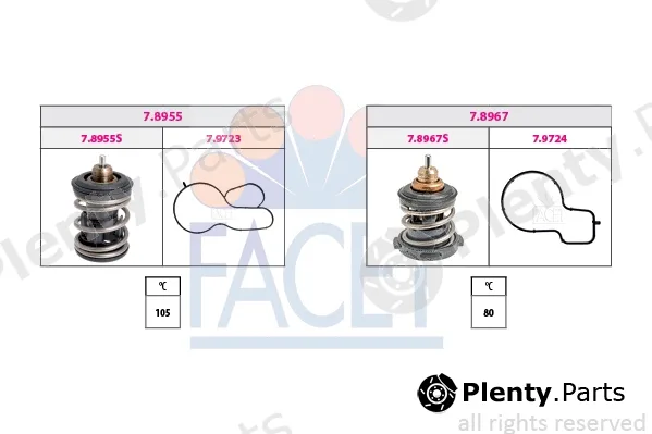 Facet 7.7986KK — Thermostat, coolant Made in Italy - OE Equivalent