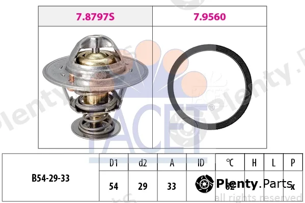 Facet 7.8797 — Thermostat, coolant Made in Italy - OE Equivalent