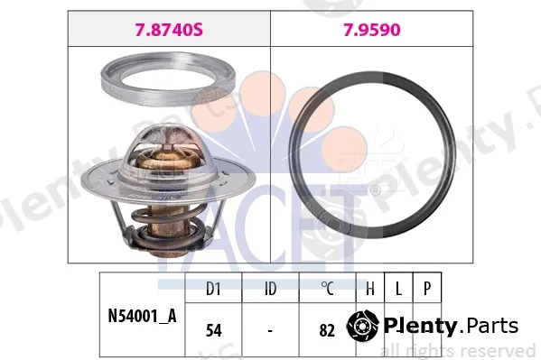 Facet 7.8740 — Thermostat, coolant Made in Italy - OE Equivalent