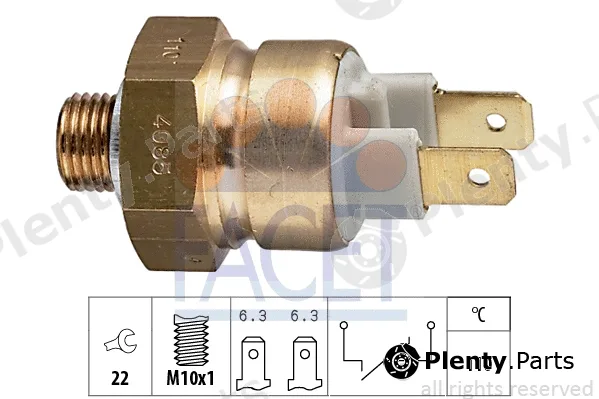 Facet 7.4085 — Temperature Switch, coolant warning lamp Made in Italy - OE Equivalent