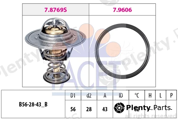 Facet 7.8413 — Thermostat, coolant Made in Italy - OE Equivalent
