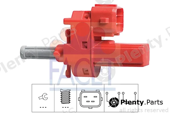 Facet 7.1140 — Switch, clutch control (cruise control) Made in Italy - OE Equivalent