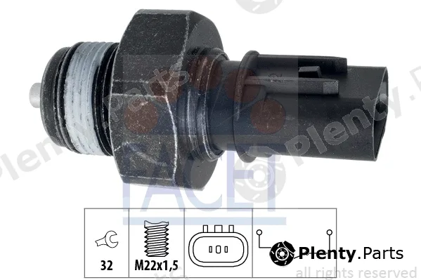 Facet 7.6308 — Switch, reverse light Made in Italy - OE Equivalent